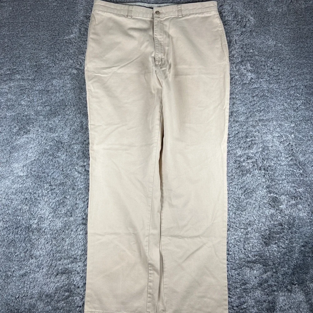 Vintage Polo Ralph Lauren Gordon Pant Mens 38x33 Tan Chino Straight Leg Cotton